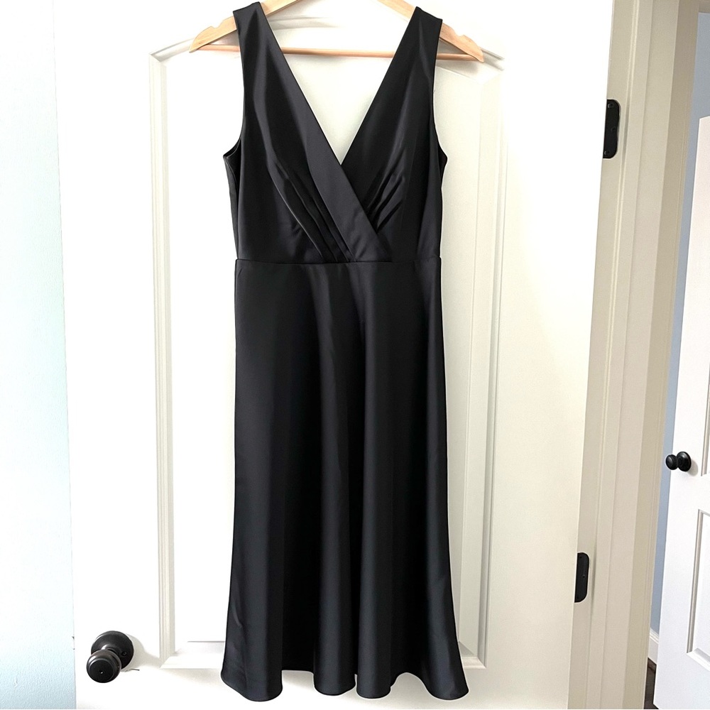 J. Crew Cocktail Dress in Black Satin (size 0)